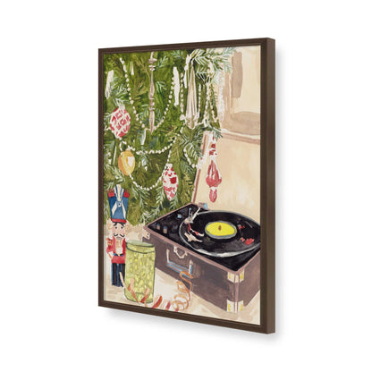 [Color:Brown], Picture of art in a Brown frame of the corner