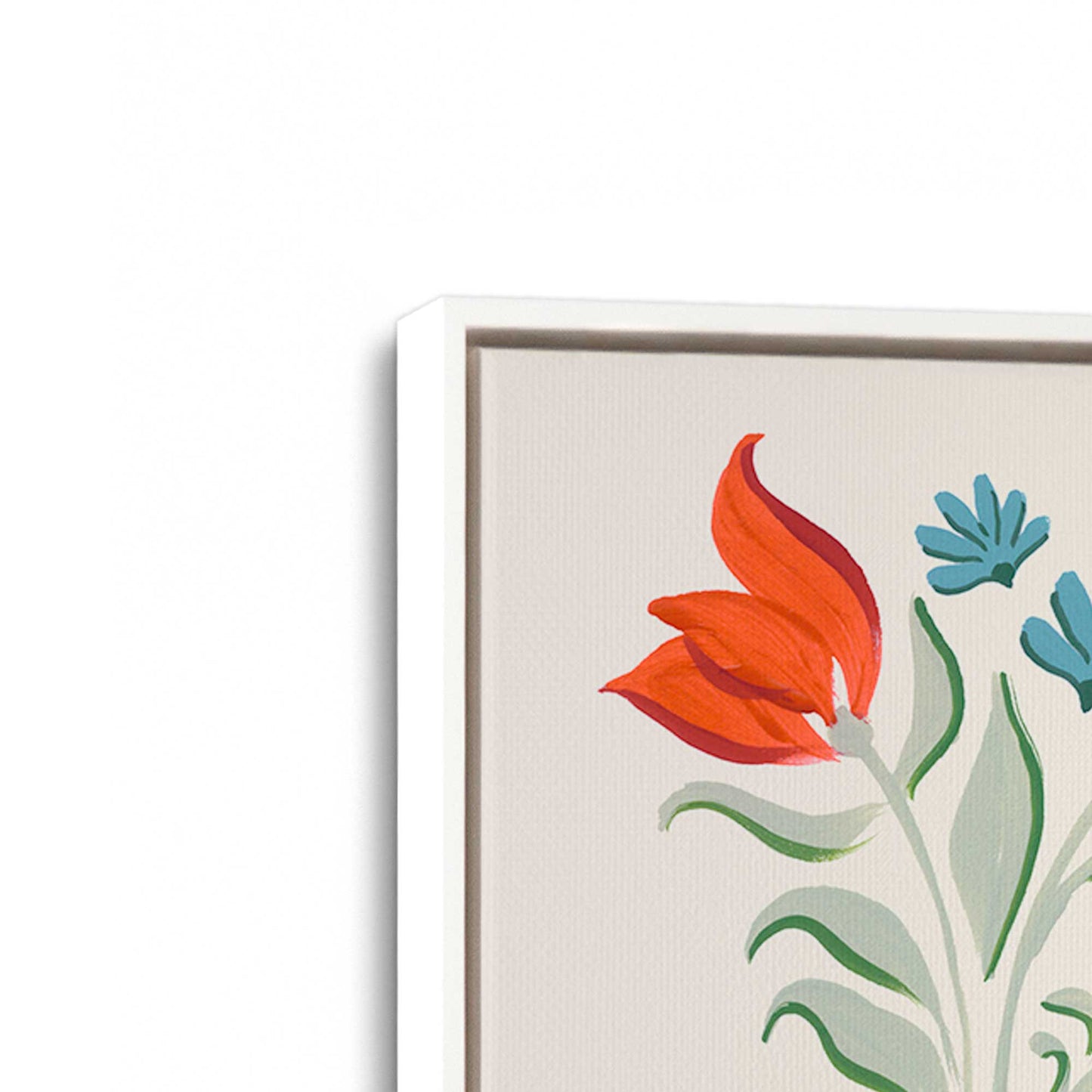 [Color:Opaque White], Picture of art in a White frame at an angle