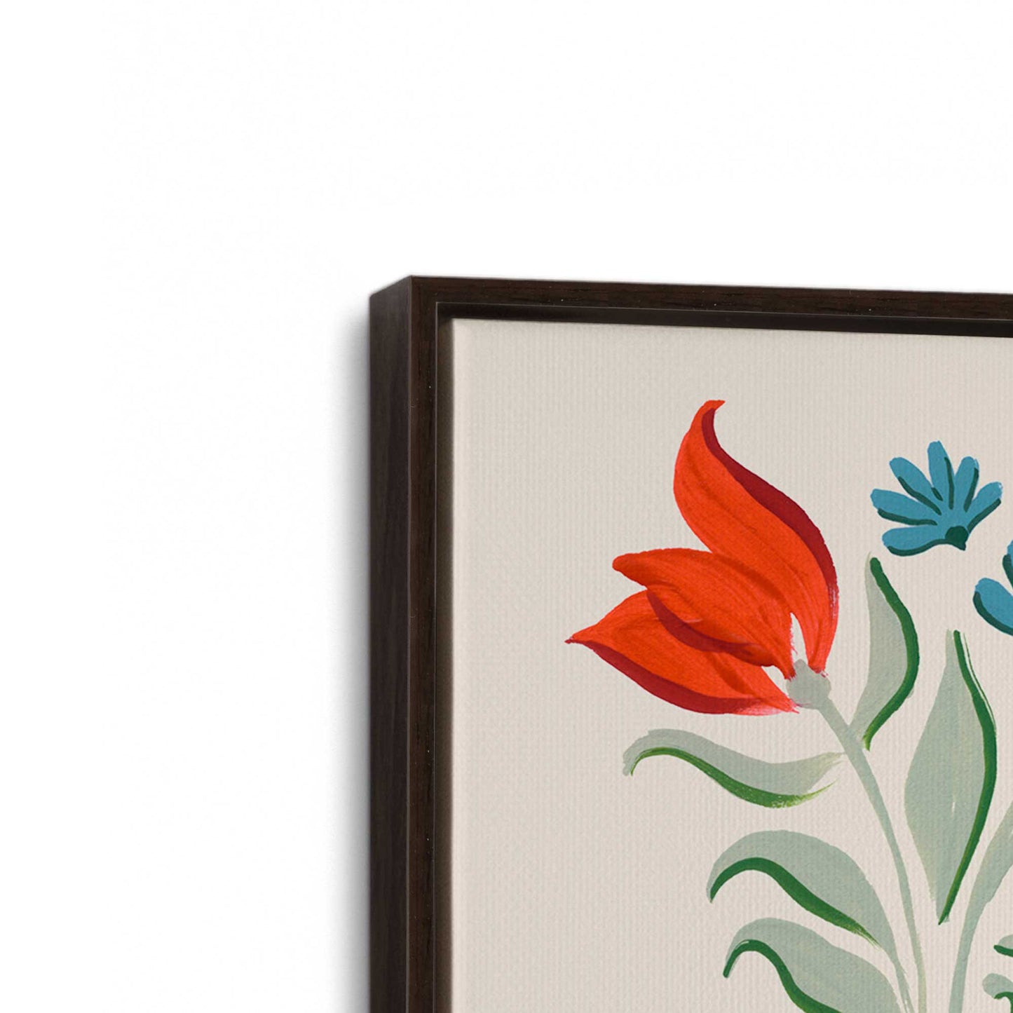 [Color:Espresso], Picture of art in a Espresso frame at an angle