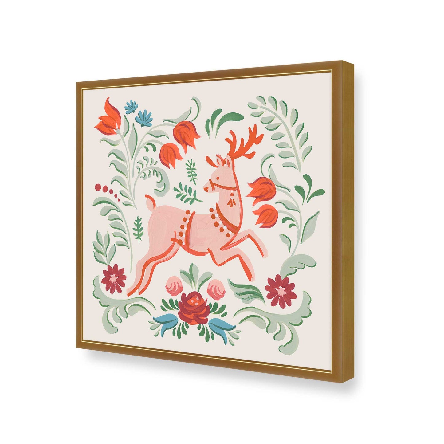 [Color:Polished Gold], Picture of art in a Polished Gold frame of the corner