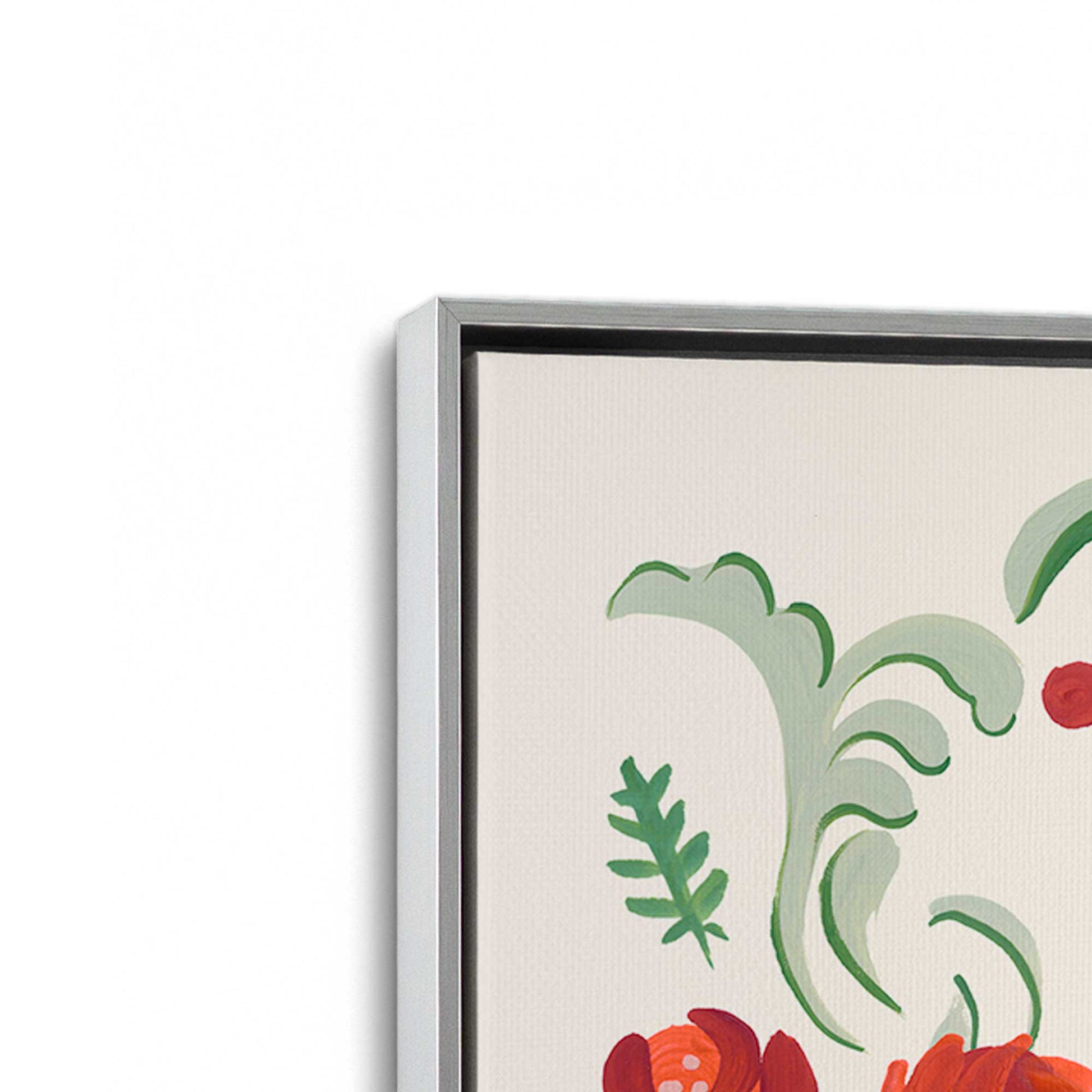 [Color:Polished Chrome], Picture of art in a Polished Chrome frame at an angle