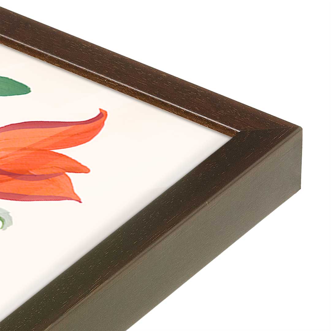 [Color:Espresso], Picture of art in a Espresso frame at an angle