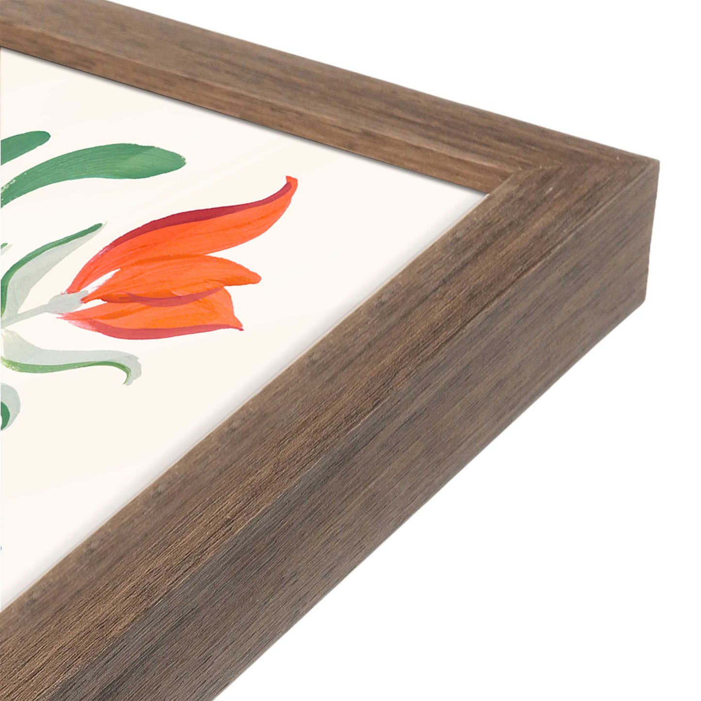 [Color:Walnut], Picture of art in a Walnut frame at an angle