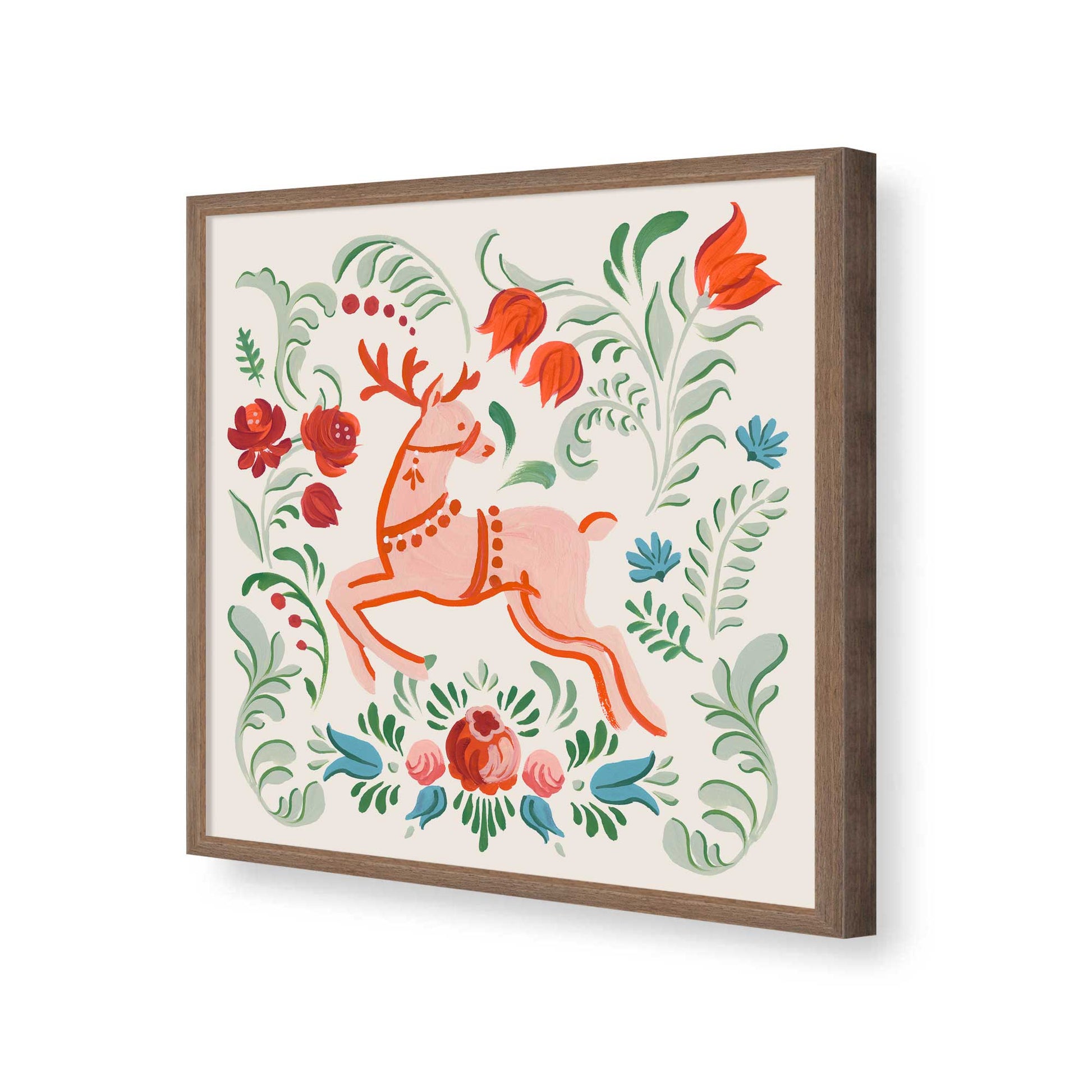 [Color:Walnut], Picture of art in a Walnut frame of the corner