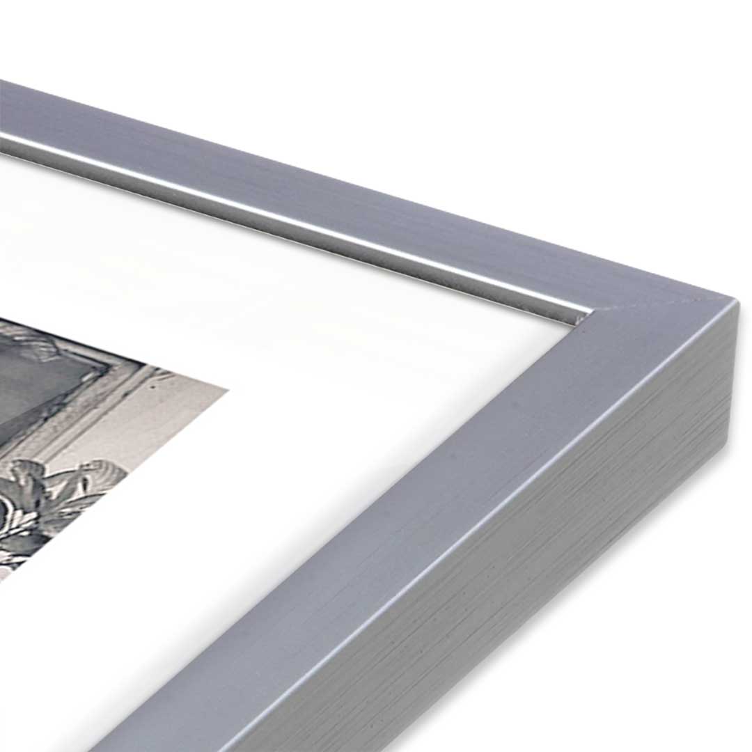 [Color:Polished Chrome], Picture of art in a Polished Chrome frame at an angle