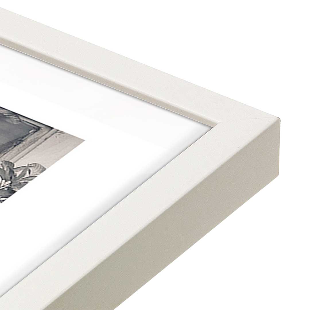 [Color:Opaque White], Picture of art in a Opaque White frame at an angle