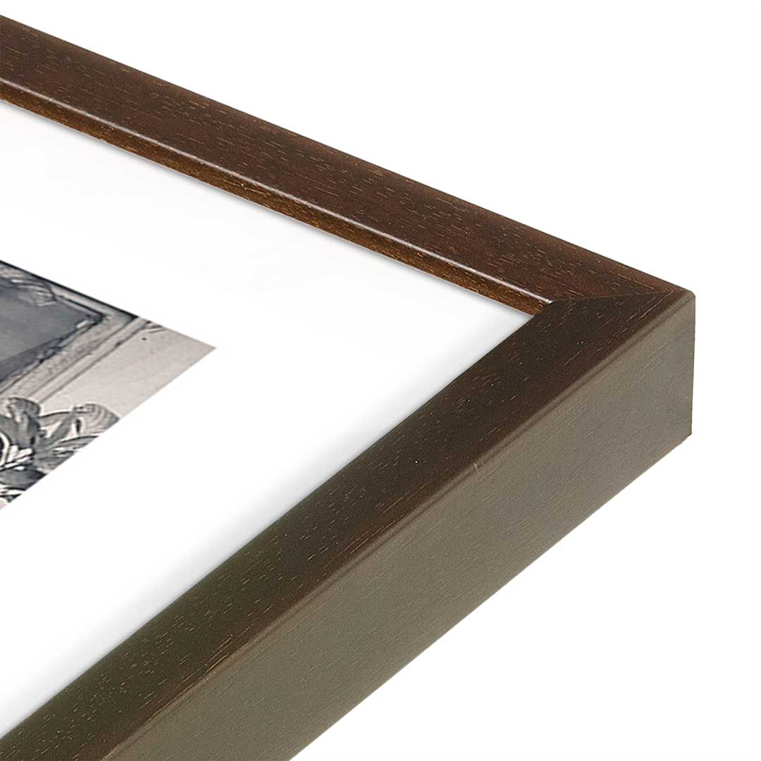 [Color:Belvinder Brown], Picture of art in a Belvinder Brown frame at an angle