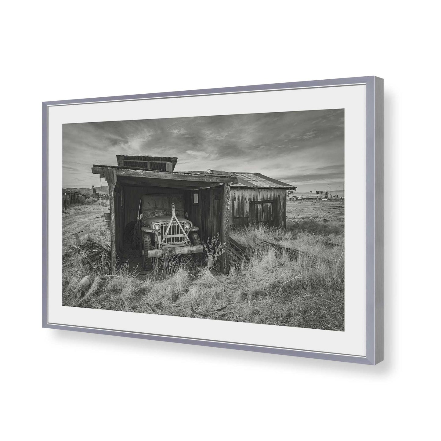 [Color:Polished Chrome], Picture of art in a Polished Chrome frame of the corner