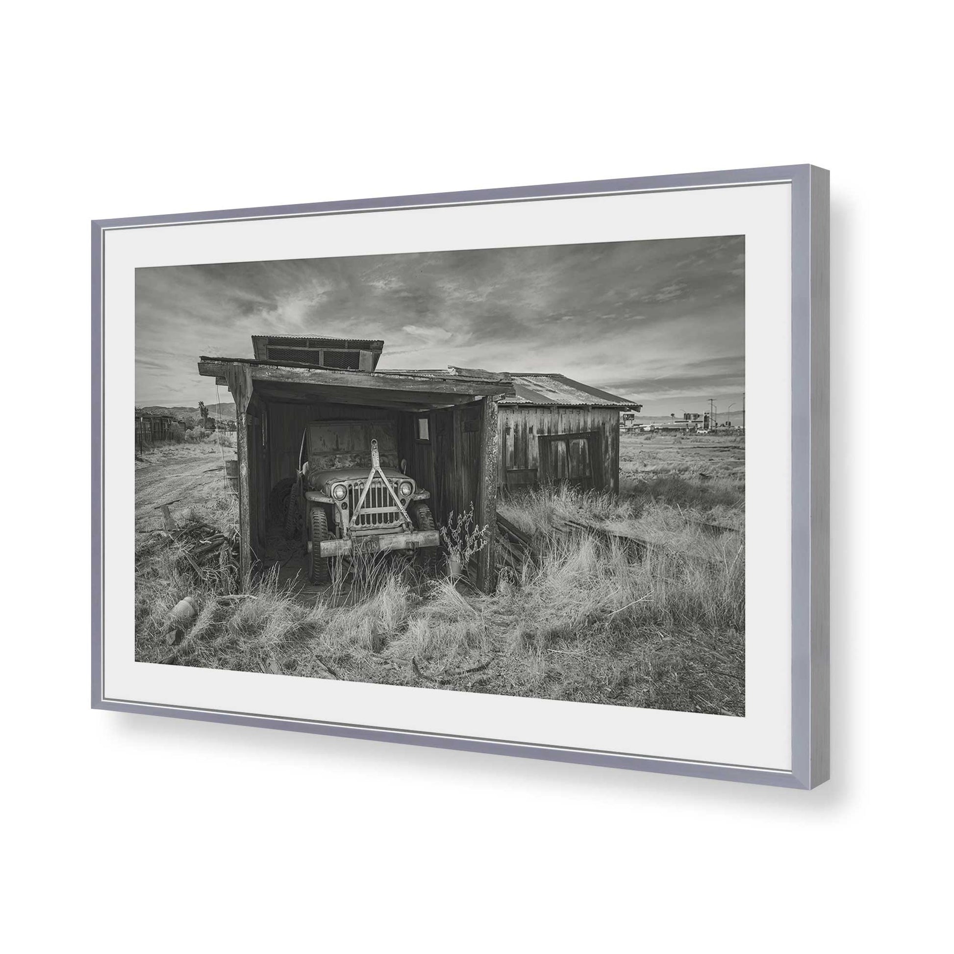 [Color:Polished Chrome], Picture of art in a Polished Chrome frame of the corner