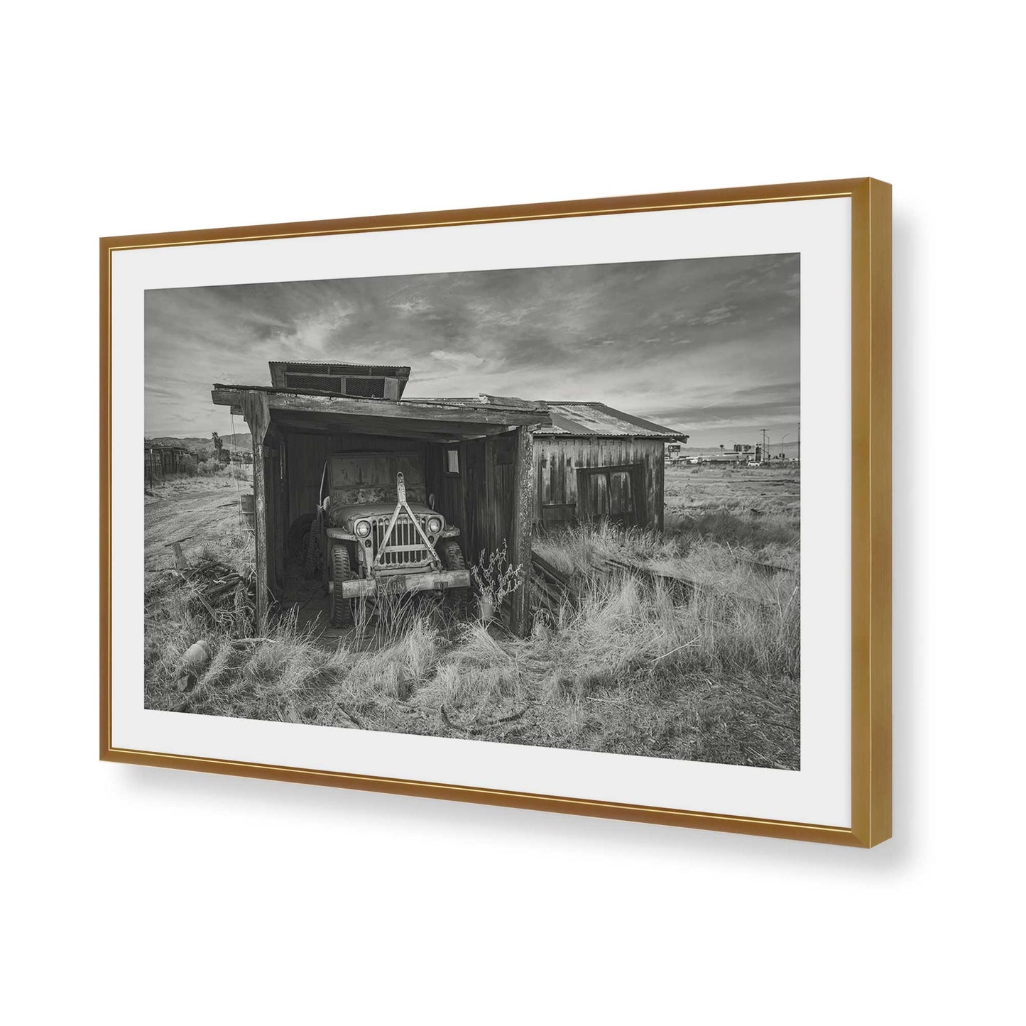 [Color:Polished Gold], Picture of art in a Polished Gold frame of the corner