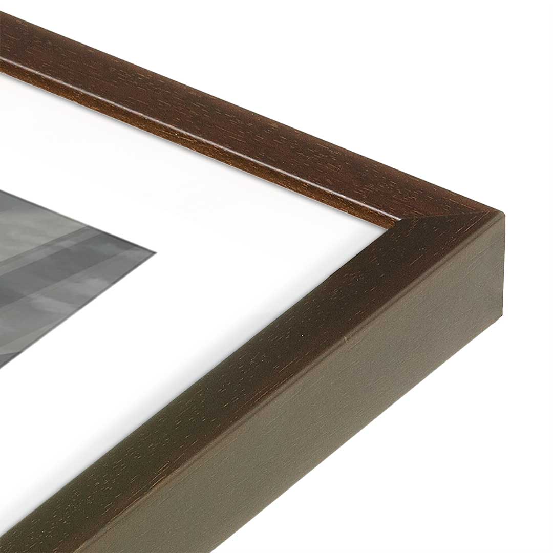 [Color:Brown], Picture of art in a Brown frame at an angle