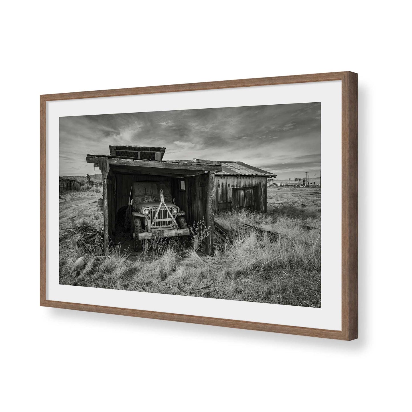 [Color:Walnut], Picture of art in a Walnut frame of the corner