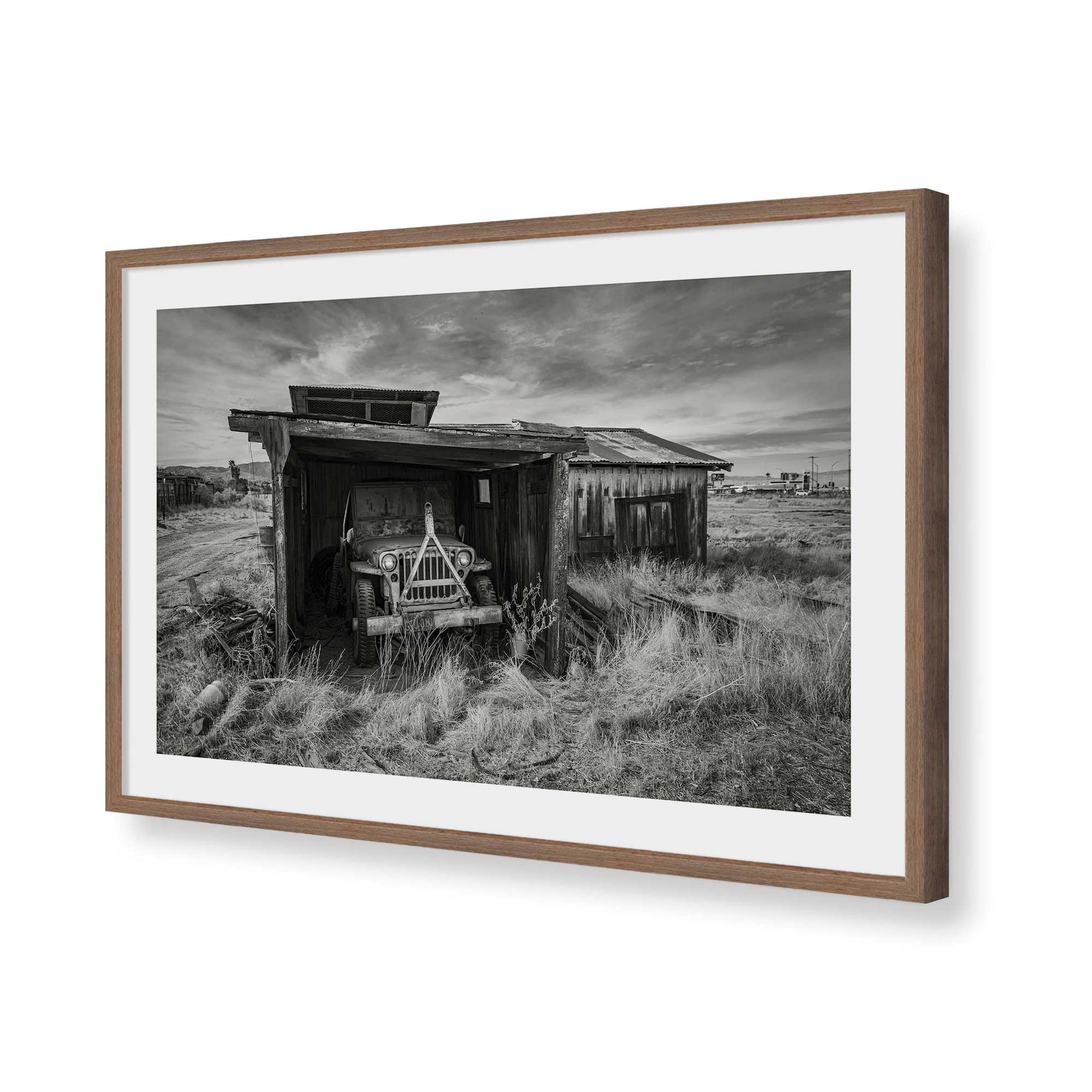 [Color:Walnut], Picture of art in a Walnut frame of the corner