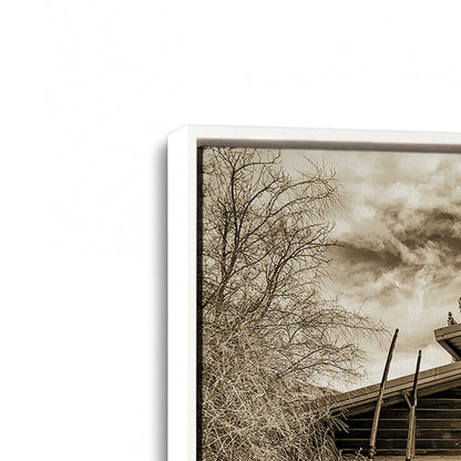 [Color:Opaque White], Picture of art in a White frame at an angle