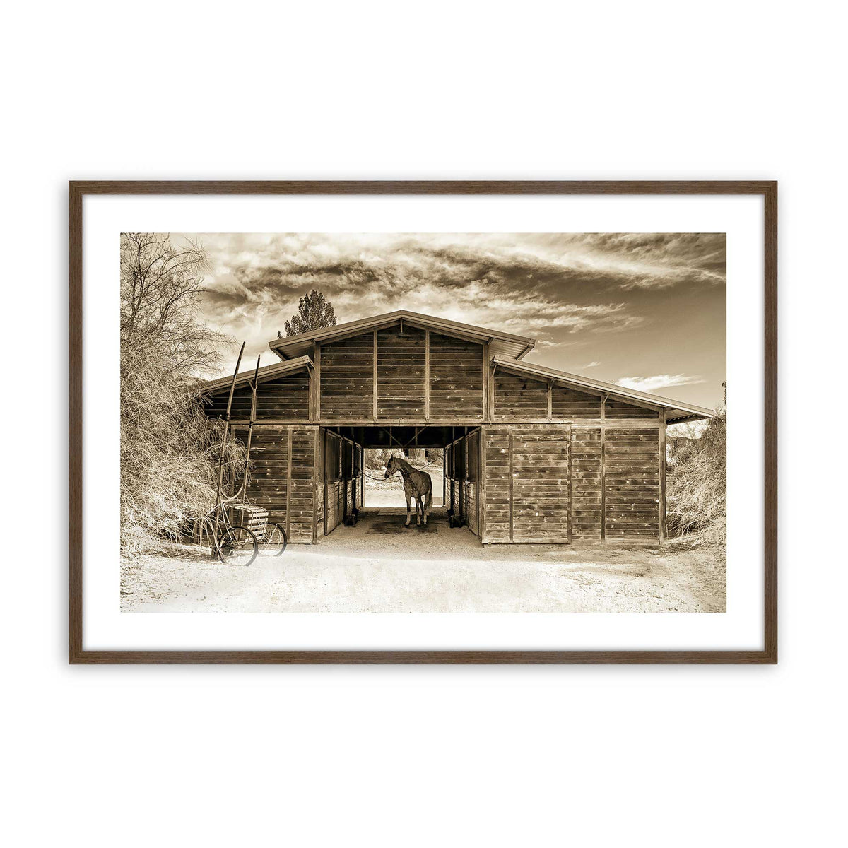 [Color:Walnut], Picture of art in a Walnut frame