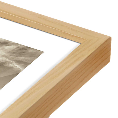 [Color:American Maple], Picture of art in a American Maple frame at an angle