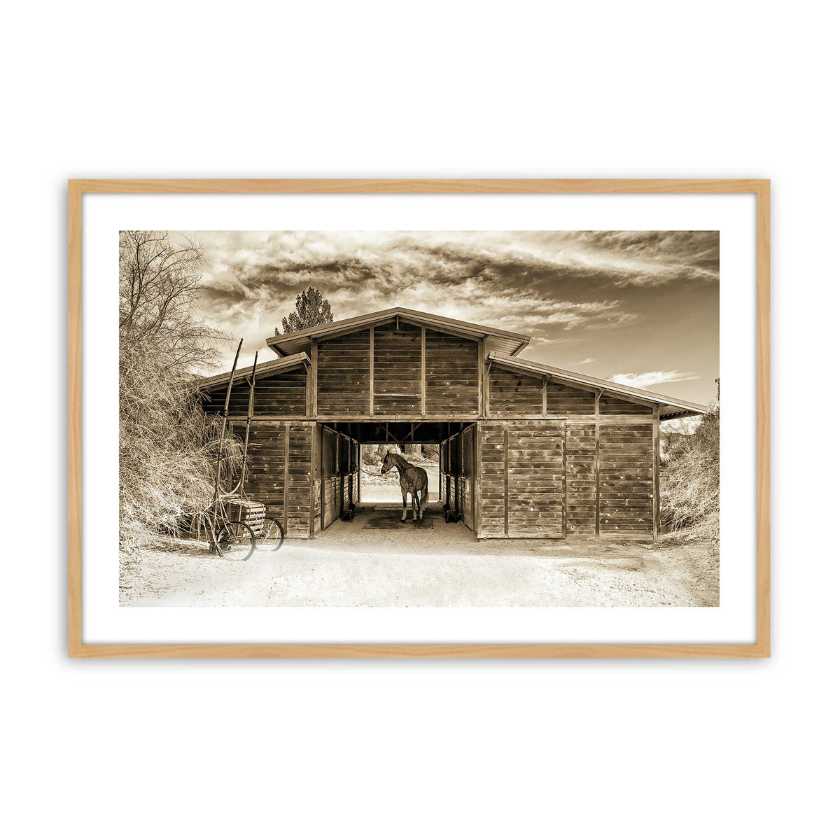 [Color:American Maple], Picture of art in a American Maple frame