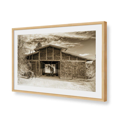 [Color:American Maple], Picture of art in a American Maple frame of the corner