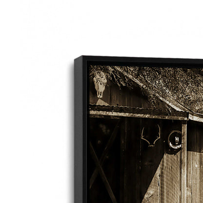 [Color:Satin Black], Picture of art in a Satin Black frame at an angle