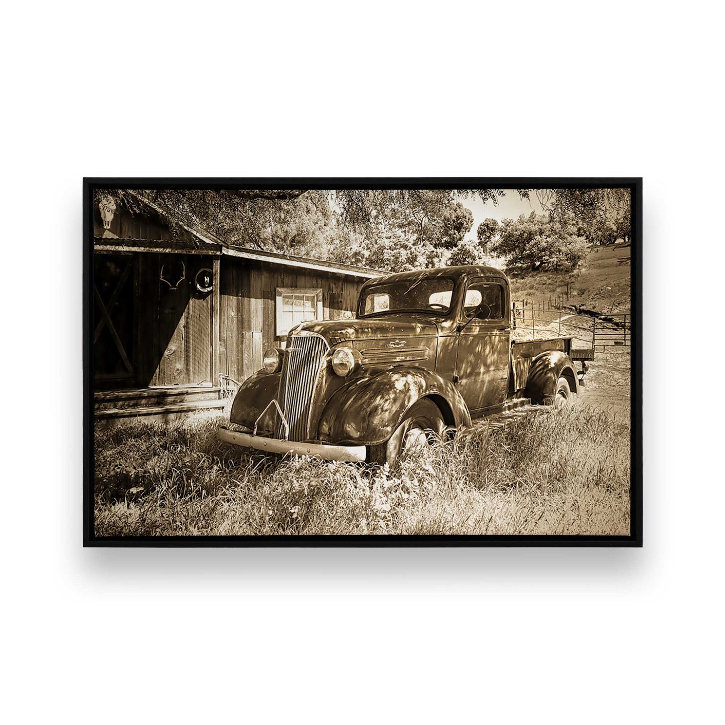 [Color:Satin Black], Picture of art in a Satin Black frame