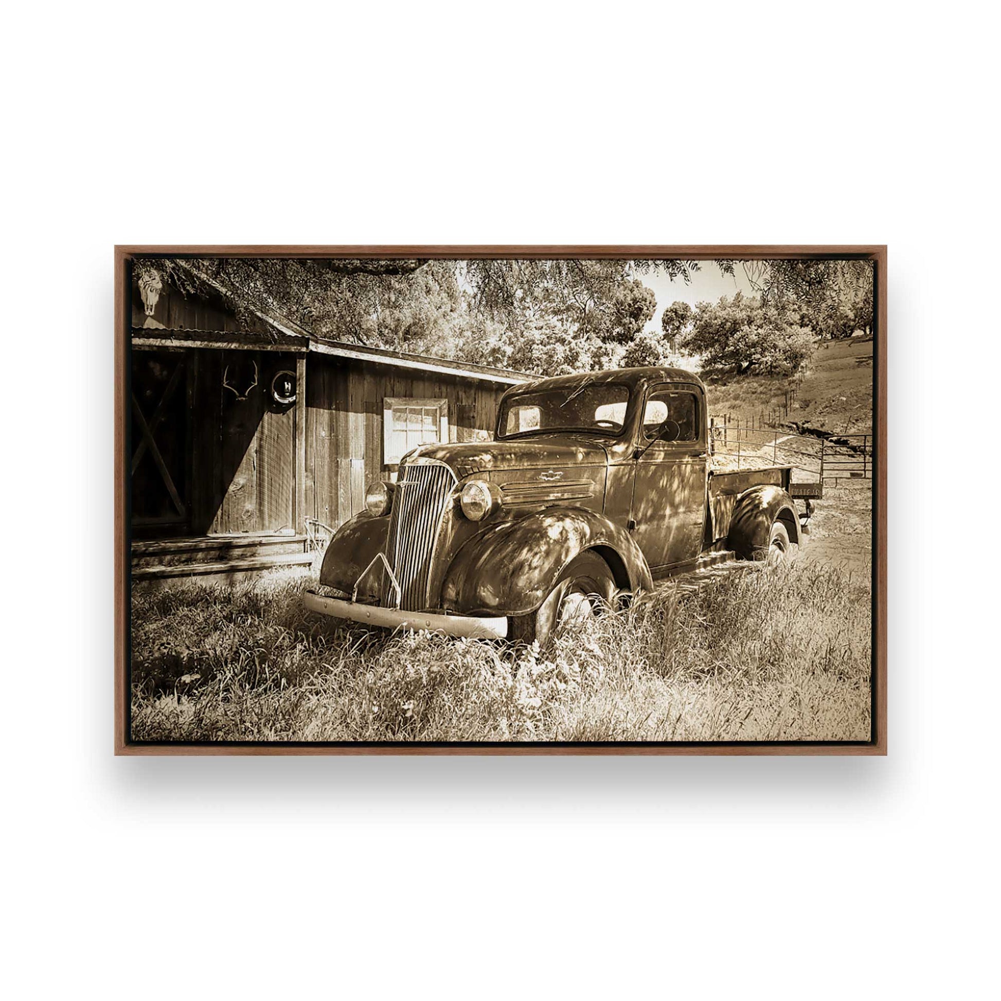 [Color:Walnut], Picture of art in a Walnut frame