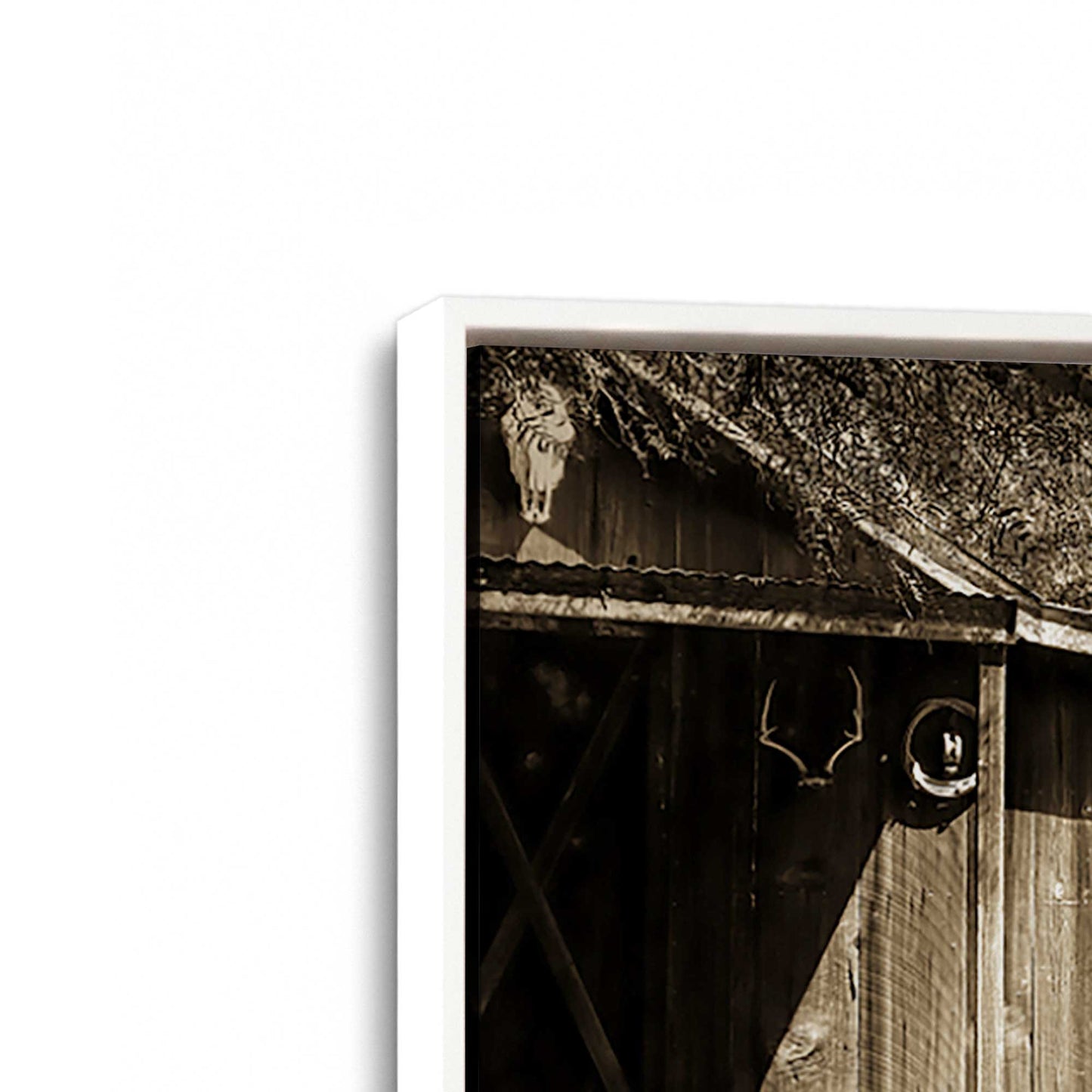 [Color:Opaque White], Picture of art in a White frame at an angle