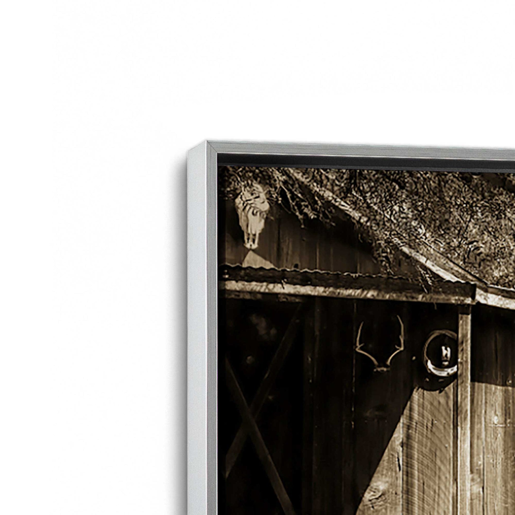 [Color:Polished Chrome], Picture of art in a Polished Chrome frame at an angle