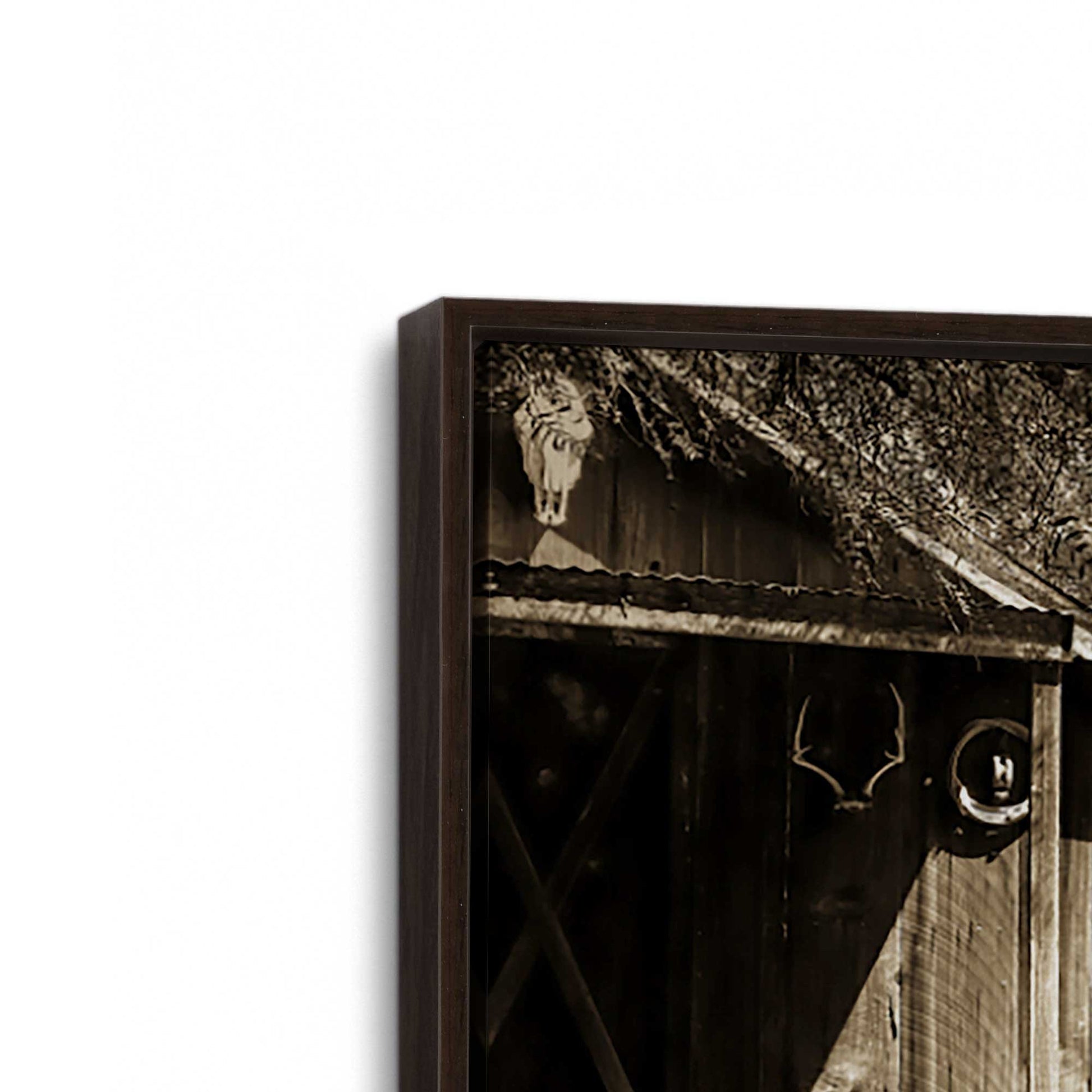 [Color:Espresso], Picture of art in a Espresso frame at an angle