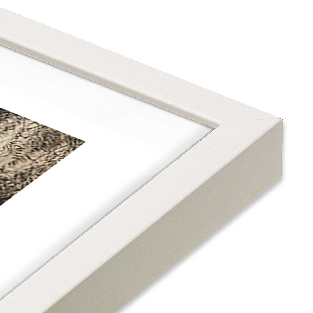 [Color:Opaque White], Picture of art in a Opaque White frame at an angle