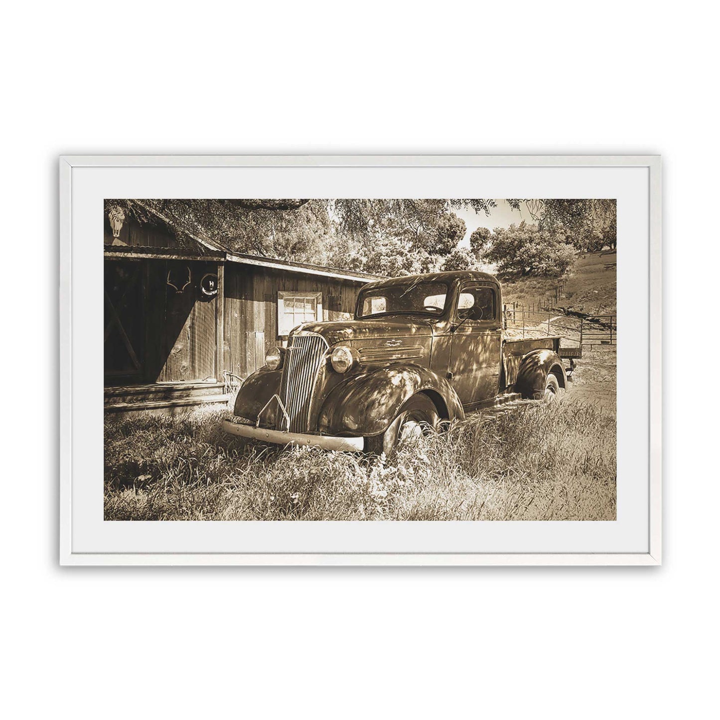 [Color:Opaque White], Picture of art in a Opaque White frame