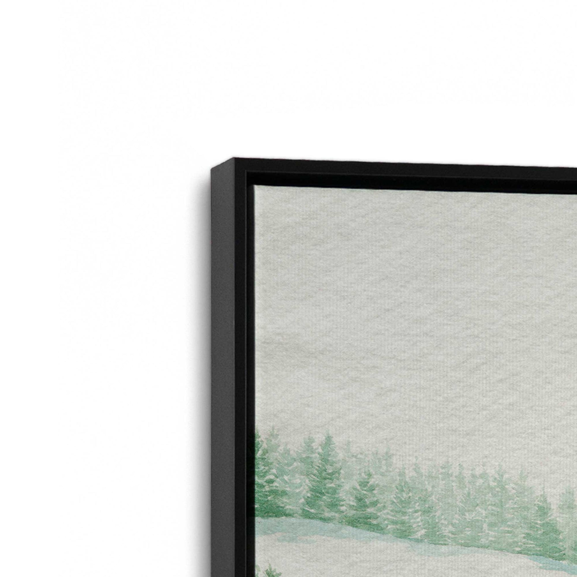 [Color:Satin Black], Picture of art in a Satin Black frame at an angle