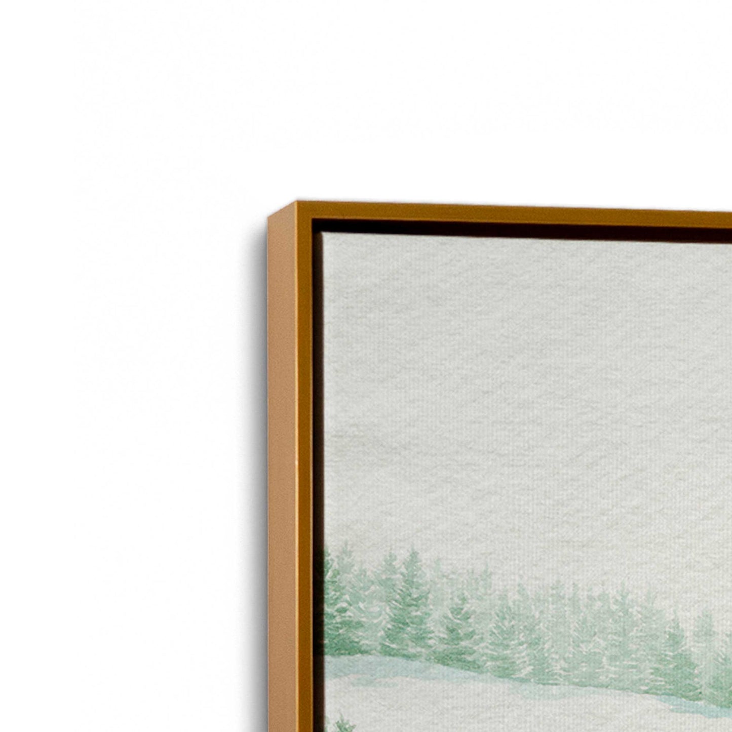 [Color:Polished Gold], Picture of art in a Polished Gold frame at an angle