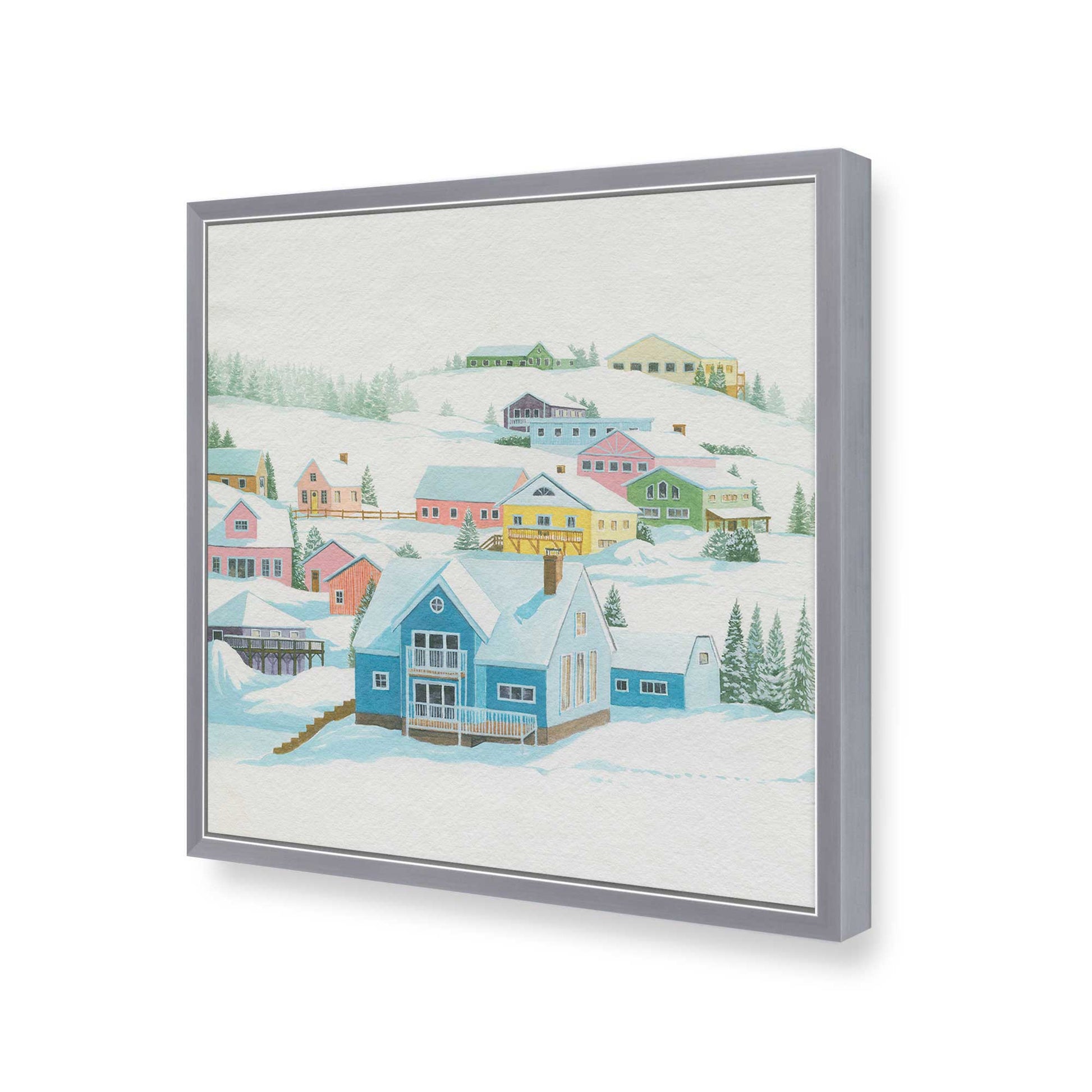 [Color:Polished Chrome], Picture of art in a Polished Chrome frame of the corner