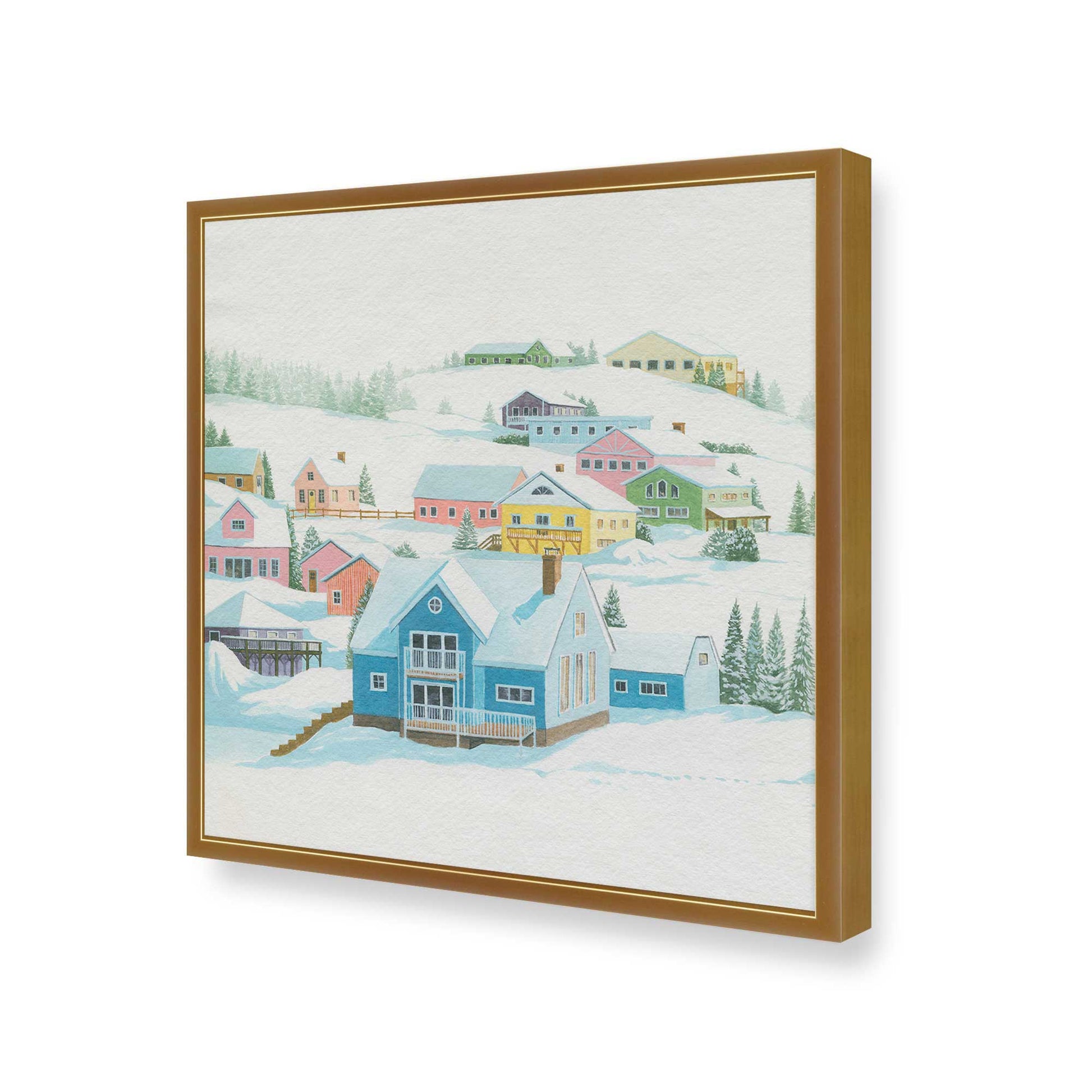 [Color:Polished Gold], Picture of art in a Polished Gold frame of the corner