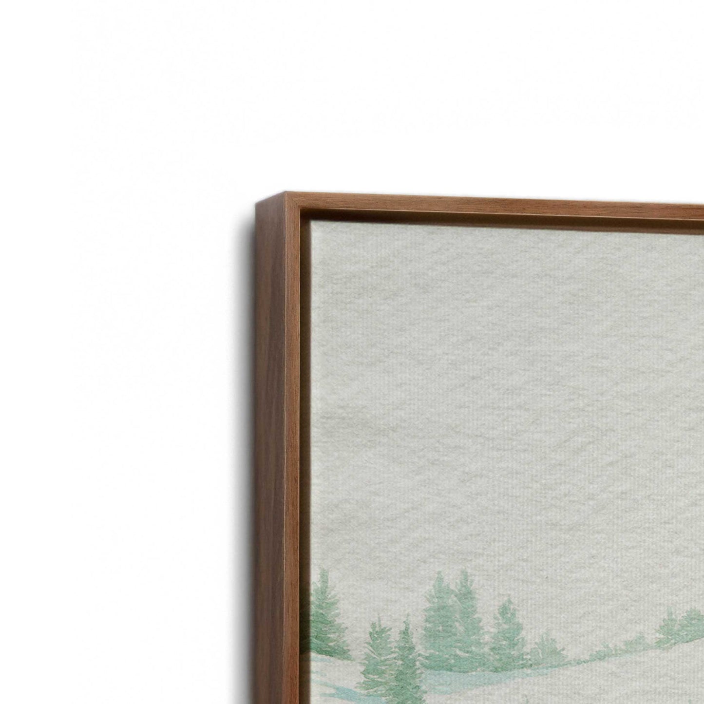 [Color:Walnut], Picture of art in a Walnut frame at an angle