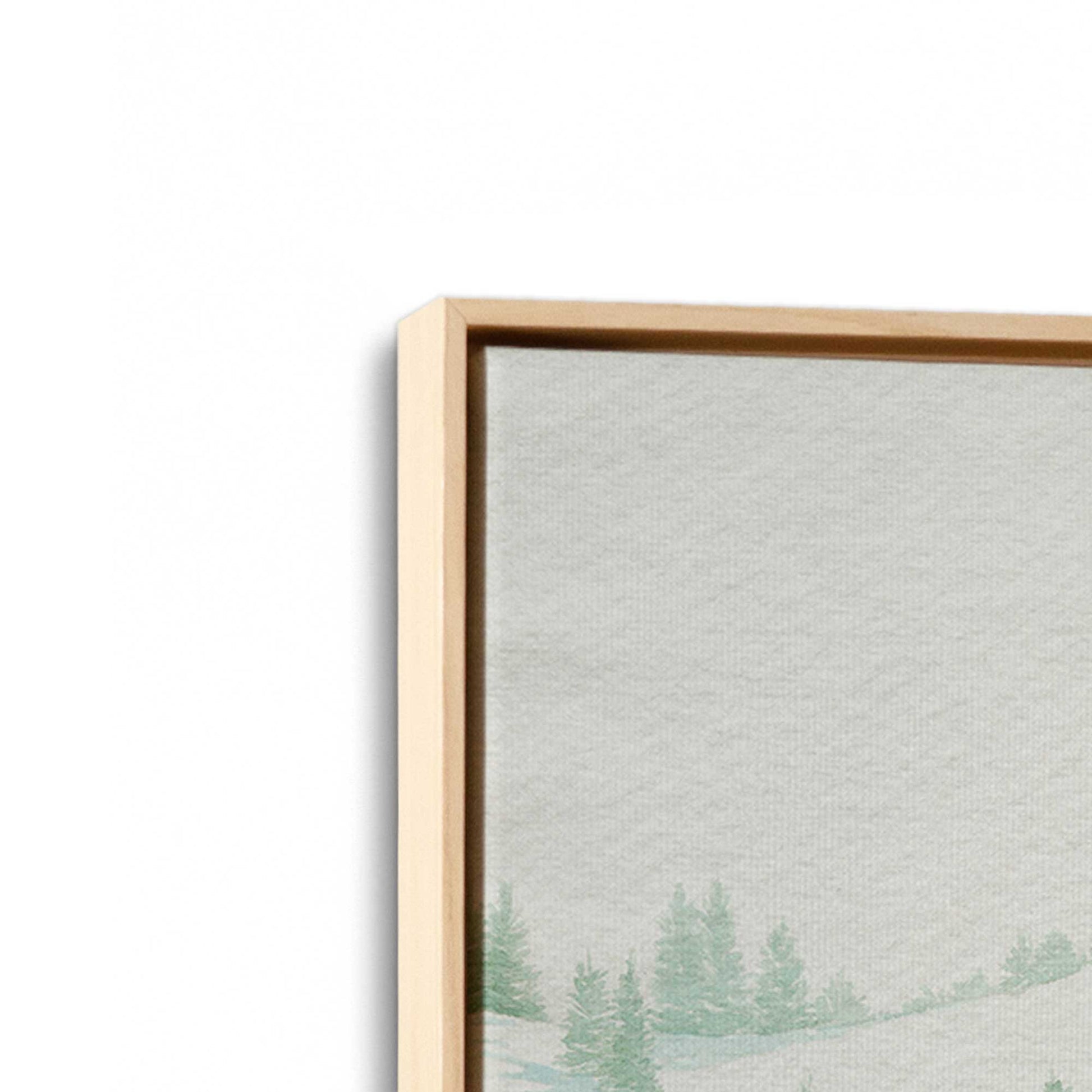 [Color:American Maple], Picture of art in a American Maple frame at an angle