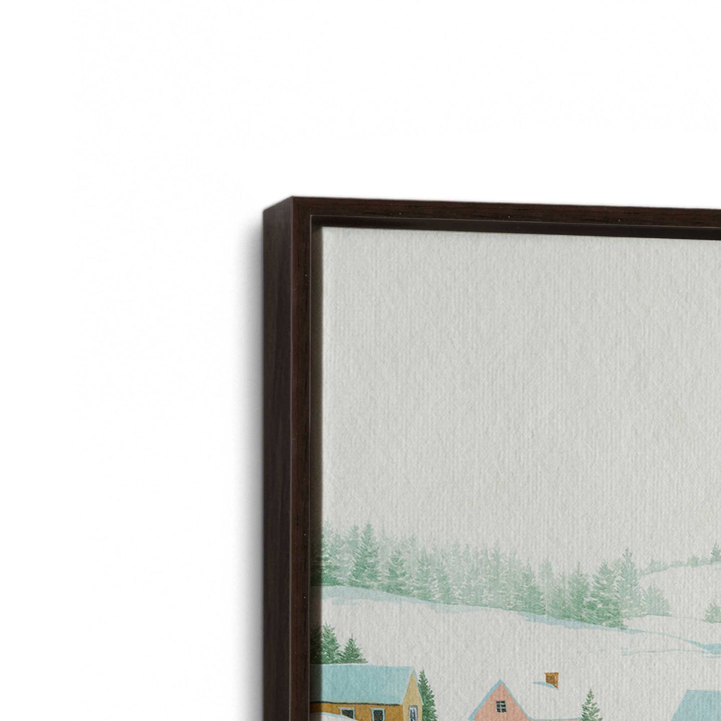 [Color:Espresso], Picture of art in a Espresso frame at an angle