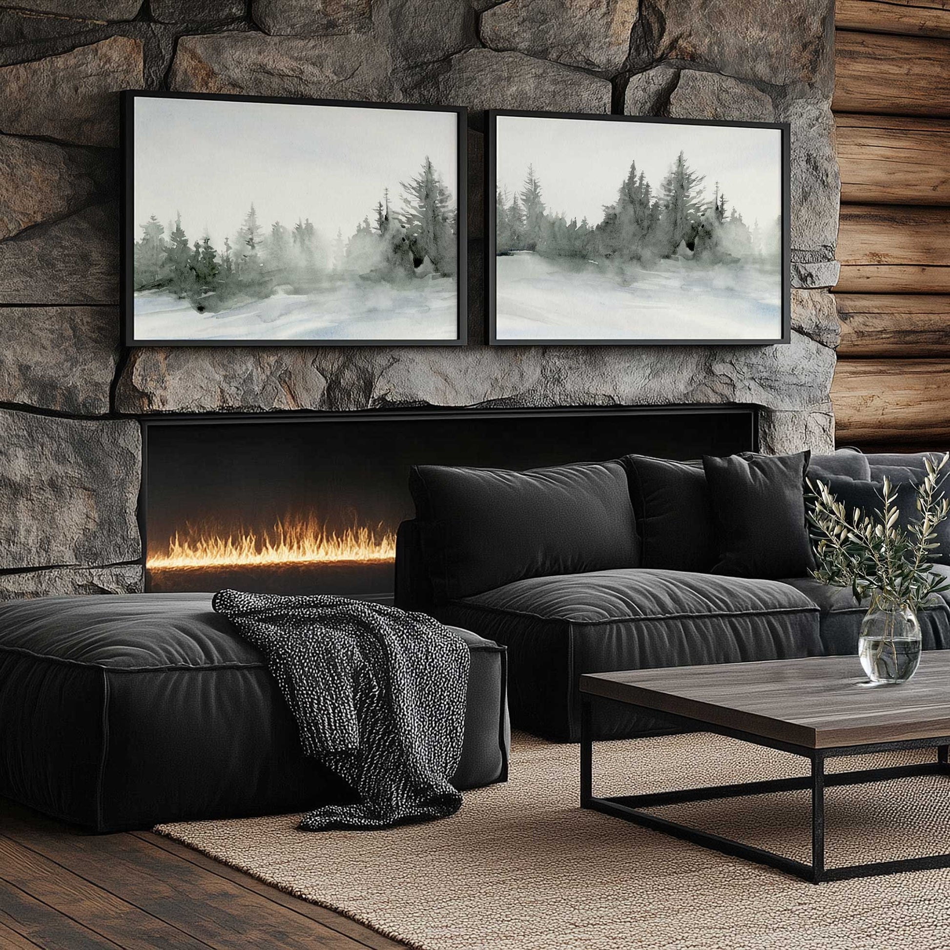 [Color:Satin Black], Picture of art in a Satin Black frame