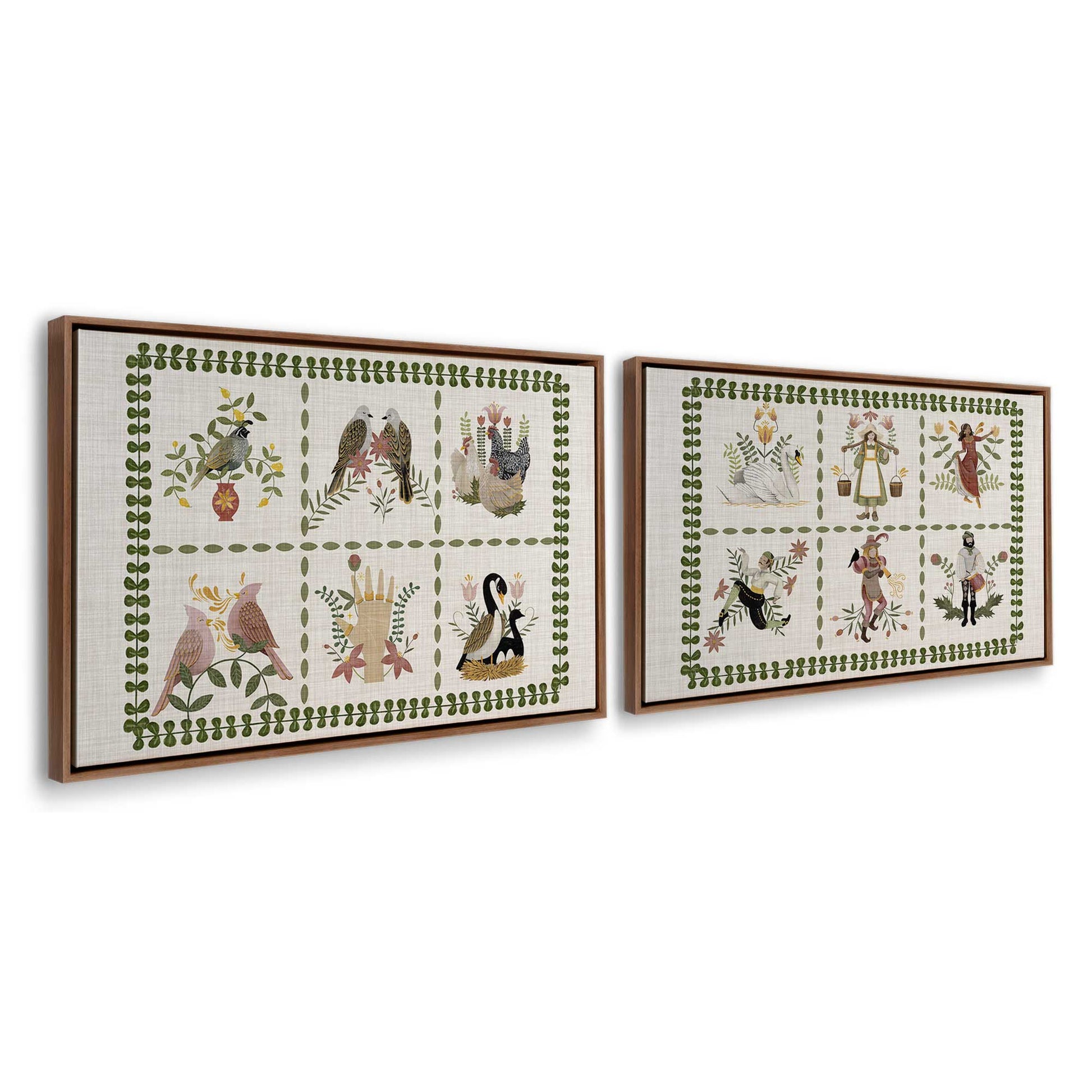 [Color:Walnut], Picture of art in a Walnut frame at an angle