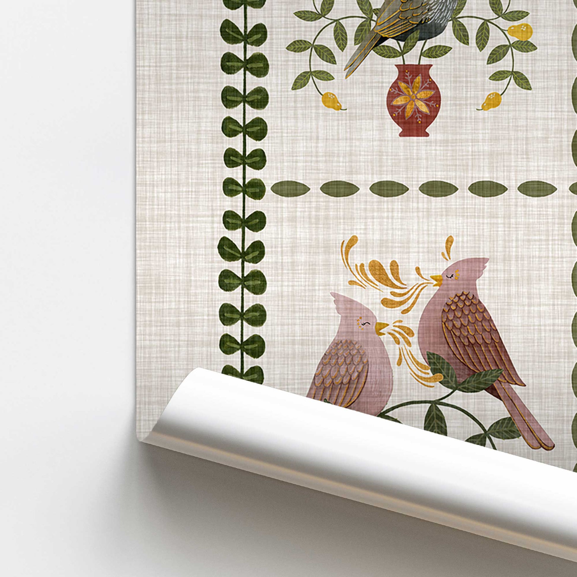 [color:Rolled Print], Picture of close up of art