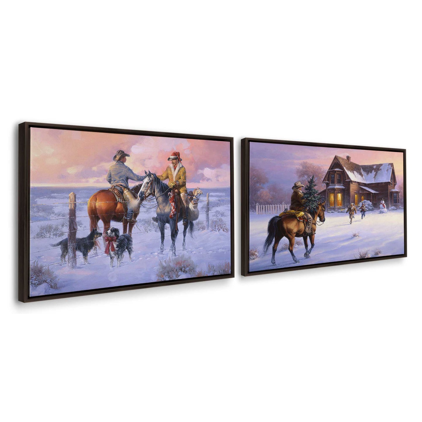 [Color:Espresso], Picture of art in an espresso frame at an angle