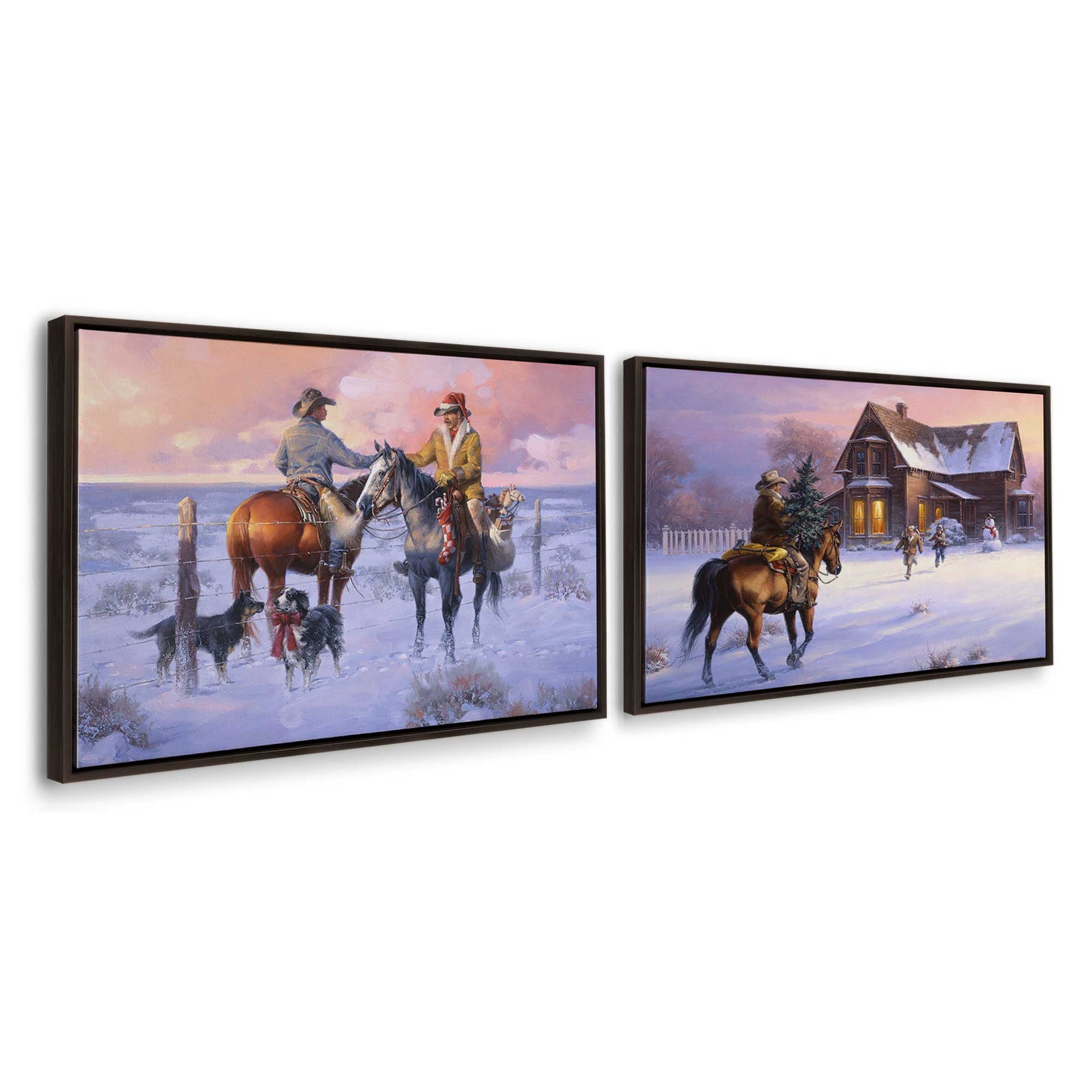 [Color:Espresso], Picture of art in an espresso frame at an angle