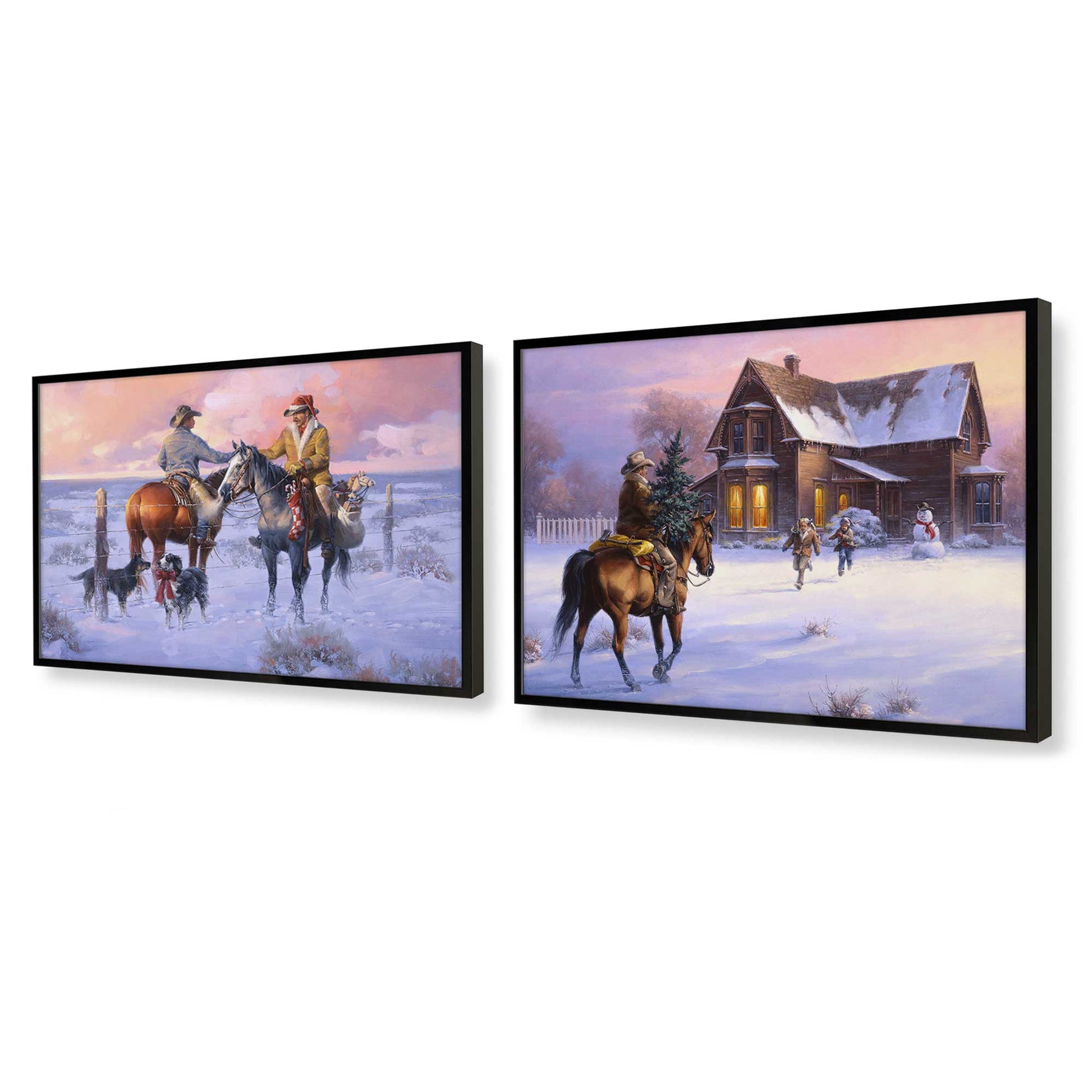 [Color:Satin Black], Picture of art in a Satin Black frame at an angle