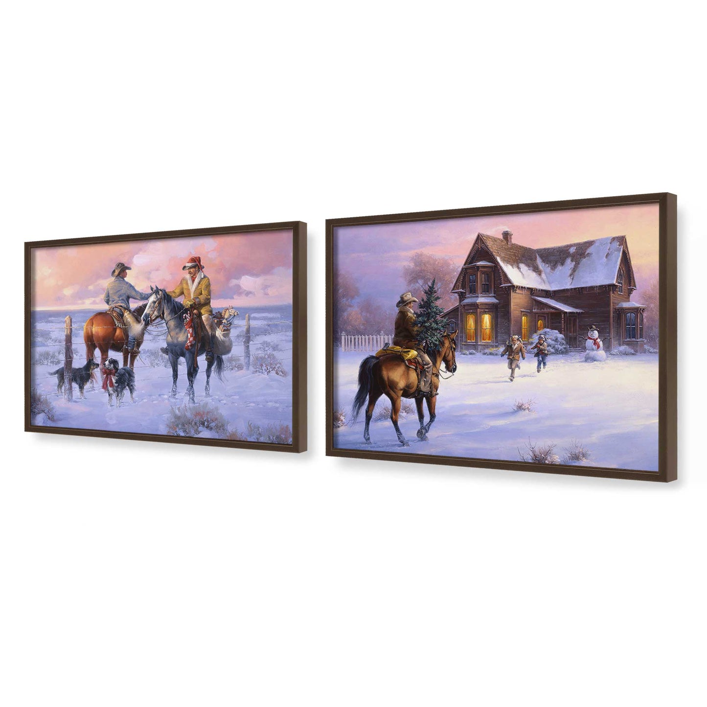 [Color:Belvinder Brown], Picture of art in a Belvinder Brown frame at an angle