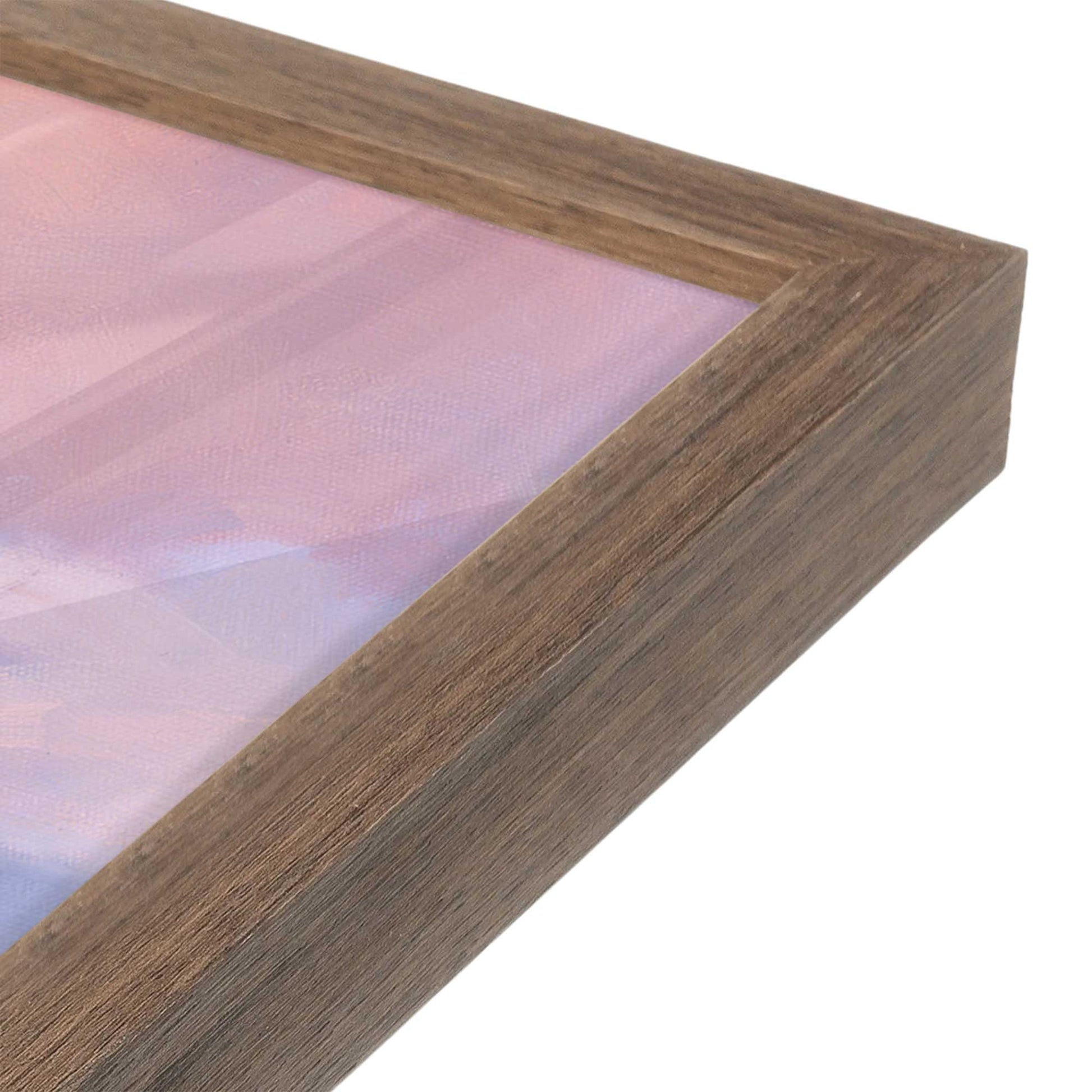 [Color:Walnut], Picture of art in a Walnut frame of the corner