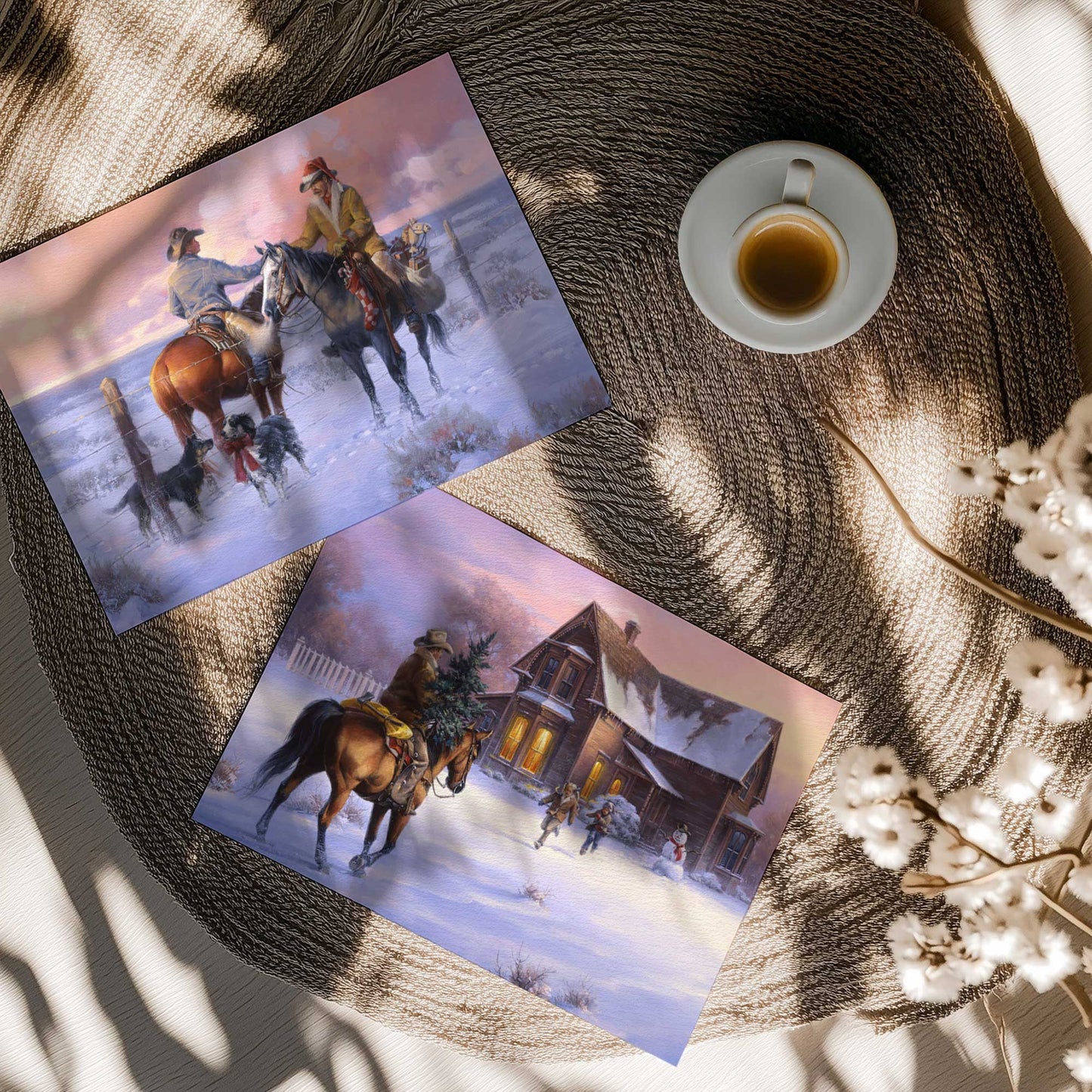 [color:Rolled Print], Picture of art in a room