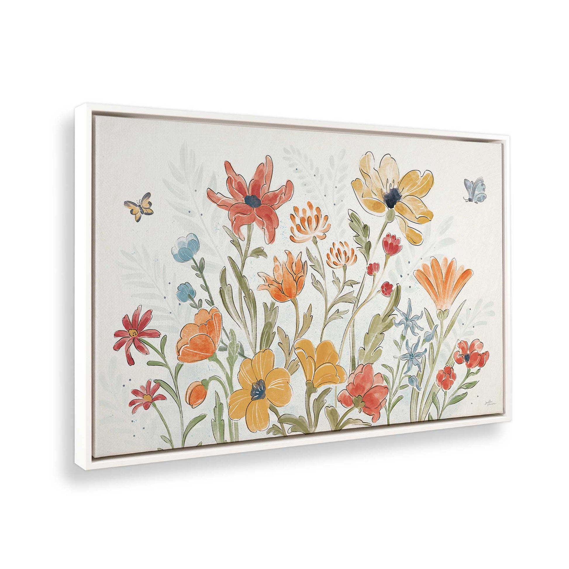 [Color:Opaque White], Picture of art in a White frame at an angle