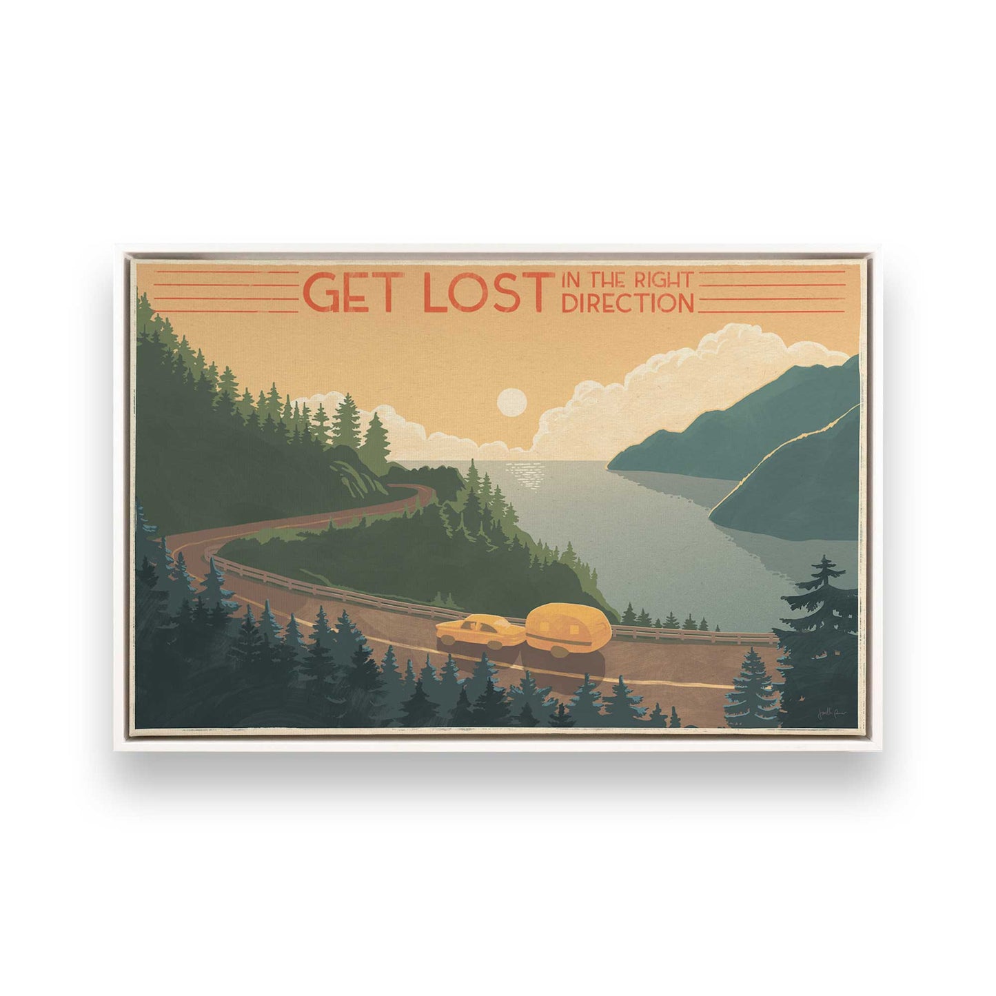 [Color:Opaque White], Picture of art in a White frame