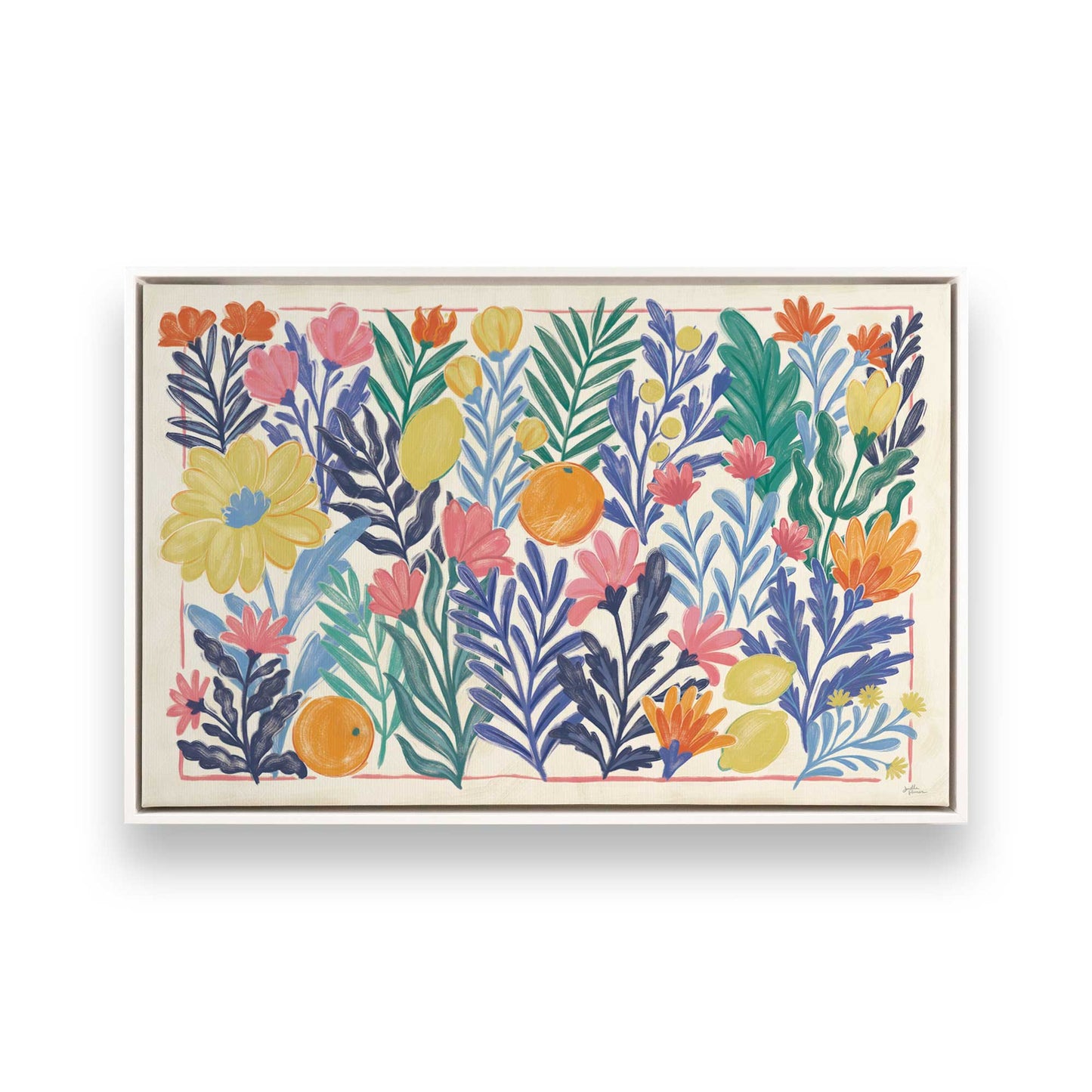 [Color:Opaque White], Picture of art in a White frame