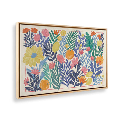 [Color:American Maple], Picture of art in a American Maple frame at an angle